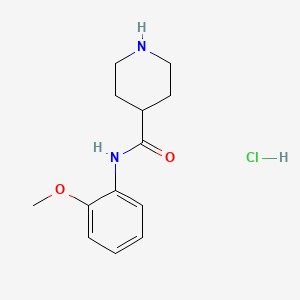 molecular formula C13H18N2O2 B2930347 N-(2-methoxyphenyl)piperidine-4-carboxamide hydrochloride CAS No. 937688-17-0