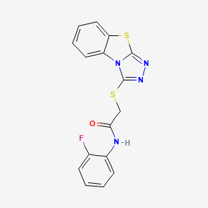 N-(2-fluorophenyl)-2-([1,2,4]triazolo[3,4-b][1,3]benzothiazol-1-ylsulfanyl)acetamide