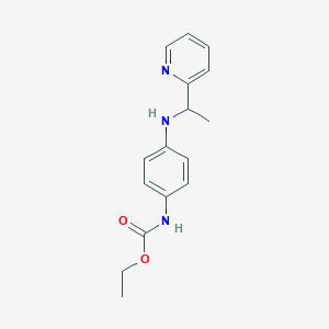 molecular formula C16H19N3O2 B2930354 乙基N-(4-{[1-(吡啶-2-基)乙基]氨基}苯基)氨基甲酸酯 CAS No. 1156971-93-5