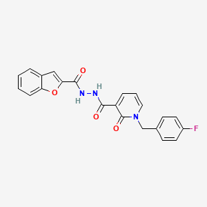 N'-(benzofuran-2-carbonyl)-1-(4-fluorobenzyl)-2-oxo-1,2-dihydropyridine-3-carbohydrazide
