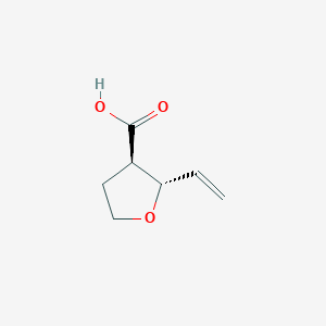 molecular formula C7H10O3 B2930360 (2S,3R)-2-ethenyloxolane-3-carboxylic acid CAS No. 1932165-34-8; 2108510-92-3