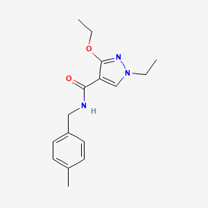 molecular formula C16H21N3O2 B2930361 3-乙氧基-1-乙基-N-(4-甲基苄基)-1H-吡唑-4-甲酰胺 CAS No. 1014069-92-1