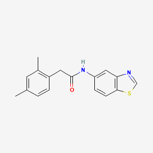 molecular formula C17H16N2OS B2930362 N-(1,3-benzothiazol-5-yl)-2-(2,4-dimethylphenyl)acetamide CAS No. 941877-70-9