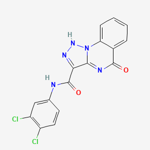 molecular formula C16H9Cl2N5O2 B2930367 N-(3,4-二氯苯基)-5-氧代-1H-三唑并[1,5-a]喹唑啉-3-甲酰胺 CAS No. 896373-08-3