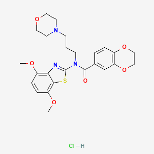 N-(4,7-dimethoxybenzo[d]thiazol-2-yl)-N-(3-morpholinopropyl)-2,3-dihydrobenzo[b][1,4]dioxine-6-carboxamide hydrochloride