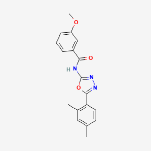 molecular formula C18H17N3O3 B2930397 N-[5-(2,4-dimethylphenyl)-1,3,4-oxadiazol-2-yl]-3-methoxybenzamide CAS No. 891143-82-1