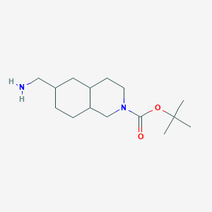 molecular formula C15H28N2O2 B2930407 Tert-butyl6-(aminomethyl)-decahydroisoquinoline-2-carboxylate CAS No. 2344685-38-5