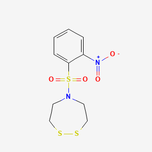 molecular formula C10H12N2O4S3 B2930410 5-(2-Nitrobenzenesulfonyl)-1,2,5-dithiazepane CAS No. 1444614-69-0
