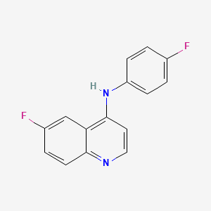 molecular formula C15H10F2N2 B2930418 6-氟-N-(4-氟苯基)喹啉-4-胺 CAS No. 1018042-56-2