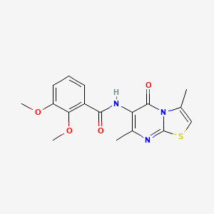 molecular formula C17H17N3O4S B2930450 N-(3,7-dimethyl-5-oxo-5H-thiazolo[3,2-a]pyrimidin-6-yl)-2,3-dimethoxybenzamide CAS No. 946357-91-1