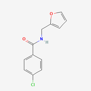 molecular formula C12H10ClNO2 B2930517 4-chloro-N-(furan-2-ylmethyl)benzamide 