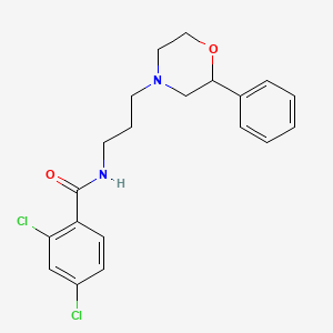 B2930520 2,4-dichloro-N-(3-(2-phenylmorpholino)propyl)benzamide CAS No. 953970-49-5