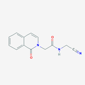 molecular formula C13H11N3O2 B2930540 N-(Cyanomethyl)-2-(1-oxoisoquinolin-2-yl)acetamide CAS No. 2418662-34-5