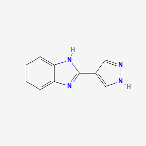 molecular formula C10H8N4 B2930604 2-(1H-pyrazol-4-yl)-1H-benzo[d]imidazole CAS No. 57964-55-3