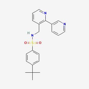 molecular formula C21H23N3O2S B2930623 N-([2,3'-bipyridin]-3-ylmethyl)-4-(tert-butyl)benzenesulfonamide CAS No. 2034441-35-3