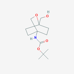 molecular formula C13H23NO4 B2930645 tert-butyl N-[1-(hydroxymethyl)-2-oxabicyclo[2.2.2]octan-4-yl]carbamate CAS No. 1417556-03-6