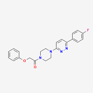molecular formula C22H21FN4O2 B2930701 1-(4-(6-(4-Fluorophenyl)pyridazin-3-yl)piperazin-1-yl)-2-phenoxyethanone CAS No. 1021130-91-5
