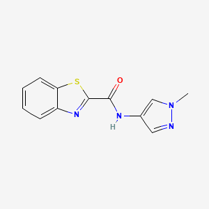 molecular formula C12H10N4OS B2930705 N-(1-methyl-1H-pyrazol-4-yl)benzo[d]thiazole-2-carboxamide CAS No. 2176152-34-2