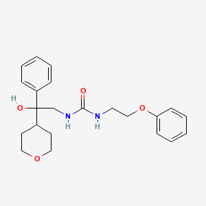 molecular formula C22H28N2O4 B2930767 3-[2-hydroxy-2-(oxan-4-yl)-2-phenylethyl]-1-(2-phenoxyethyl)urea CAS No. 2034260-34-7