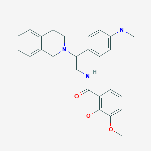 molecular formula C28H33N3O3 B2930777 N-{2-[4-(dimethylamino)phenyl]-2-(1,2,3,4-tetrahydroisoquinolin-2-yl)ethyl}-2,3-dimethoxybenzamide CAS No. 946243-97-6