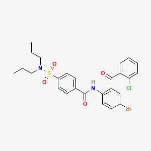 molecular formula C26H26BrClN2O4S B2930796 N-[4-bromo-2-(2-chlorobenzoyl)phenyl]-4-(dipropylsulfamoyl)benzamide CAS No. 325977-60-4