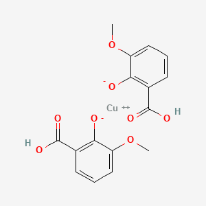 molecular formula C16H14CuO8 B2930821 copper(2+) ion bis(2-hydroxy-3-methoxybenzoate) CAS No. 799269-01-5