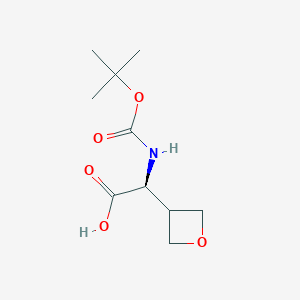molecular formula C10H17NO5 B2930836 (2S)-2-{[(tert-butoxy)carbonyl]amino}-2-(oxetan-3-yl)acetic acid CAS No. 1932299-93-8