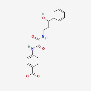molecular formula C19H20N2O5 B2930855 methyl 4-{[(3-hydroxy-3-phenylpropyl)carbamoyl]formamido}benzoate CAS No. 1396786-87-0