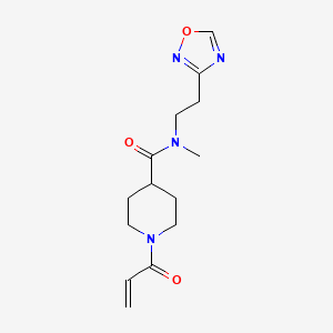 B2930863 N-Methyl-N-[2-(1,2,4-oxadiazol-3-yl)ethyl]-1-prop-2-enoylpiperidine-4-carboxamide CAS No. 2361861-88-1