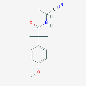 molecular formula C14H18N2O2 B2930879 N-(1-Cyanoethyl)-2-(4-methoxyphenyl)-2-methylpropanamide CAS No. 2261047-93-0