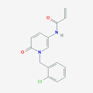 molecular formula C15H13ClN2O2 B2930911 N-[1-[(2-Chlorophenyl)methyl]-6-oxopyridin-3-yl]prop-2-enamide CAS No. 2393811-31-7