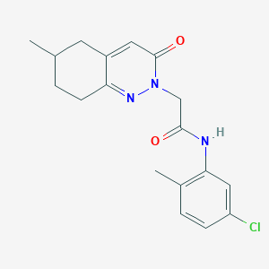molecular formula C18H20ClN3O2 B2930920 N-(5-chloro-2-methylphenyl)-2-(6-methyl-3-oxo-2,3,5,6,7,8-hexahydrocinnolin-2-yl)acetamide CAS No. 932997-71-2