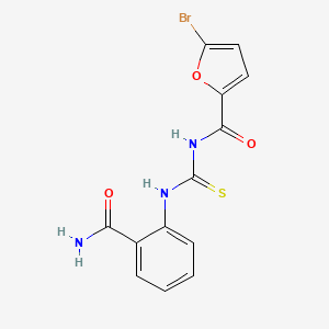 5-bromo-N-[(2-carbamoylanilino)-sulfanylidenemethyl]-2-furancarboxamide