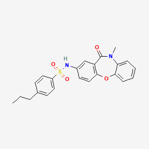 N-(10-methyl-11-oxo-10,11-dihydrodibenzo[b,f][1,4]oxazepin-2-yl)-4-propylbenzenesulfonamide
