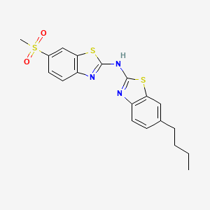 6-butyl-N-(6-(methylsulfonyl)benzo[d]thiazol-2-yl)benzo[d]thiazol-2-amine