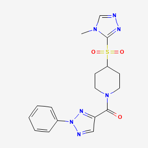 (4-((4-methyl-4H-1,2,4-triazol-3-yl)sulfonyl)piperidin-1-yl)(2-phenyl-2H-1,2,3-triazol-4-yl)methanone