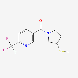 5-[3-(Methylsulfanyl)pyrrolidine-1-carbonyl]-2-(trifluoromethyl)pyridine