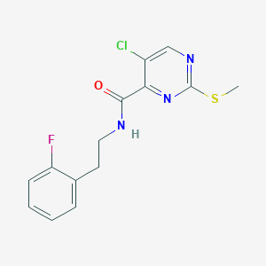5-chloro-N-[2-(2-fluorophenyl)ethyl]-2-(methylsulfanyl)pyrimidine-4-carboxamide