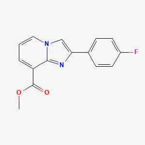 molecular formula C15H11FN2O2 B2930970 Methyl 2-(4-fluorophenyl)imidazo[1,2-a]pyridine-8-carboxylate CAS No. 866041-17-0