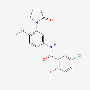 5-chloro-2-methoxy-N-(4-methoxy-3-(2-oxopyrrolidin-1-yl)phenyl)benzamide