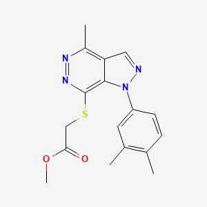 methyl 2-((1-(3,4-dimethylphenyl)-4-methyl-1H-pyrazolo[3,4-d]pyridazin-7-yl)thio)acetate
