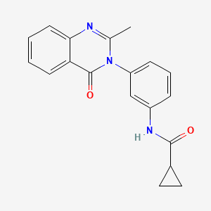 molecular formula C19H17N3O2 B2930995 N-[3-(2-methyl-4-oxo-3,4-dihydroquinazolin-3-yl)phenyl]cyclopropanecarboxamide CAS No. 898454-86-9