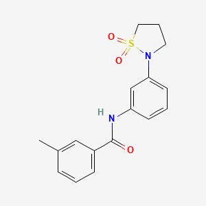 molecular formula C17H18N2O3S B2931003 N-(3-(1,1-dioxidoisothiazolidin-2-yl)phenyl)-3-methylbenzamide CAS No. 941886-40-4