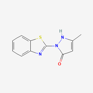 molecular formula C11H9N3OS B2931016 1-(1,3-benzothiazol-2-yl)-3-methyl-1H-pyrazol-5-ol 