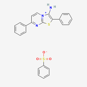 3-Amino-2,7-diphenylthiazolo[3,2-a]pyrimidin-4-ium benzenesulfonate