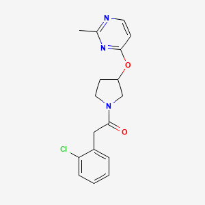 molecular formula C17H18ClN3O2 B2931027 2-(2-Chlorophenyl)-1-{3-[(2-methylpyrimidin-4-yl)oxy]pyrrolidin-1-yl}ethan-1-one CAS No. 2034298-32-1