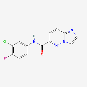 N-(3-chloro-4-fluorophenyl)imidazo[1,2-b]pyridazine-6-carboxamide
