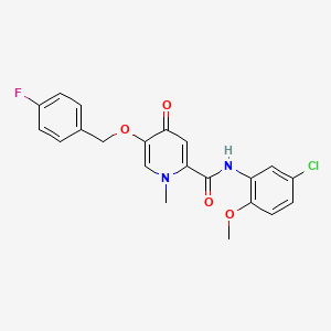N-(5-chloro-2-methoxyphenyl)-5-((4-fluorobenzyl)oxy)-1-methyl-4-oxo-1,4-dihydropyridine-2-carboxamide