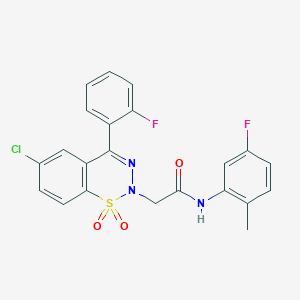 2-[6-chloro-4-(2-fluorophenyl)-1,1-dioxido-2H-1,2,3-benzothiadiazin-2-yl]-N-(5-fluoro-2-methylphenyl)acetamide