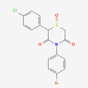 4-(4-Bromophenyl)-2-(4-chlorophenyl)-1-oxo-1,4-thiazinane-3,5-dione